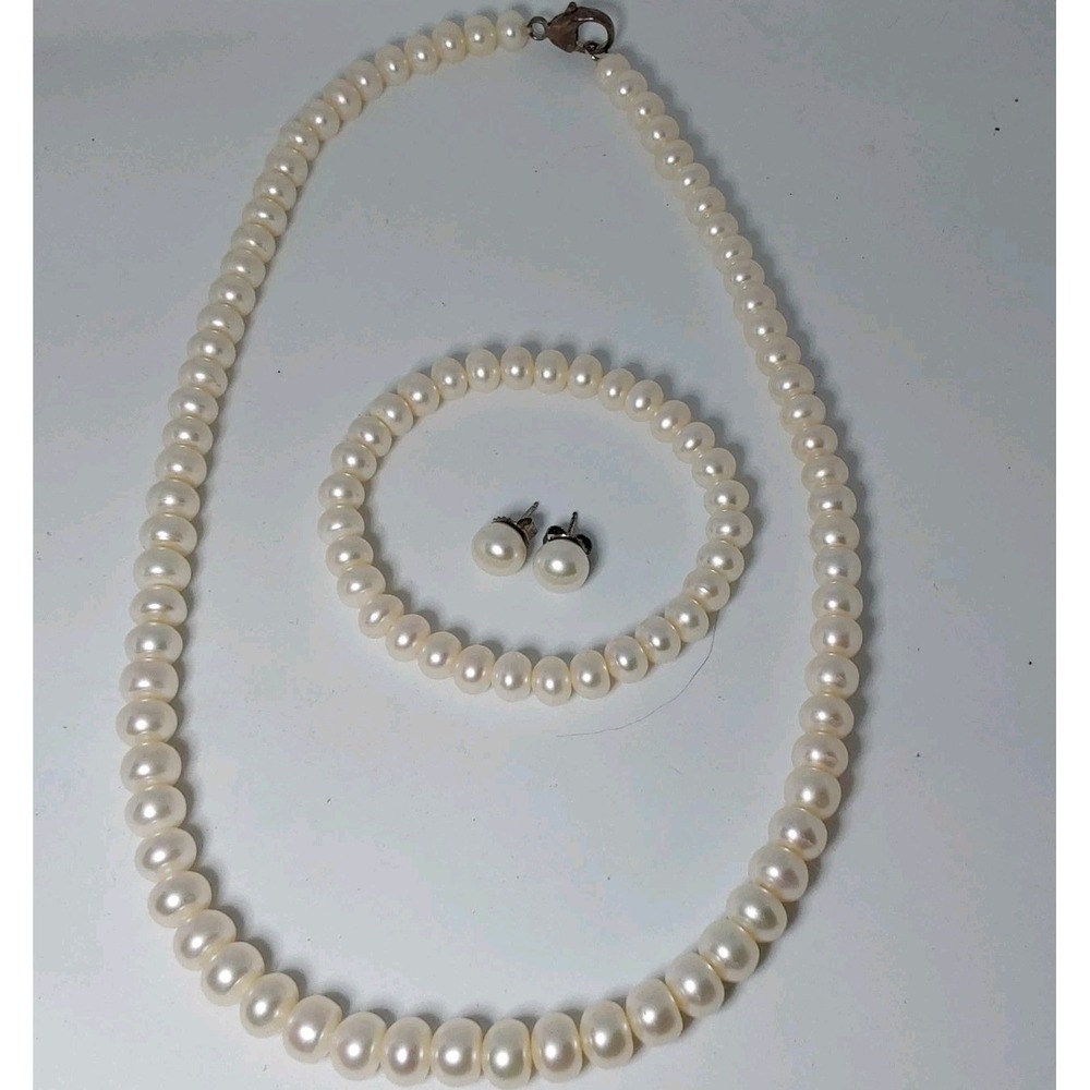 Honora Freshwater Pearl Jewelry‎ Set Necklace Earrings Bracelet Original Box